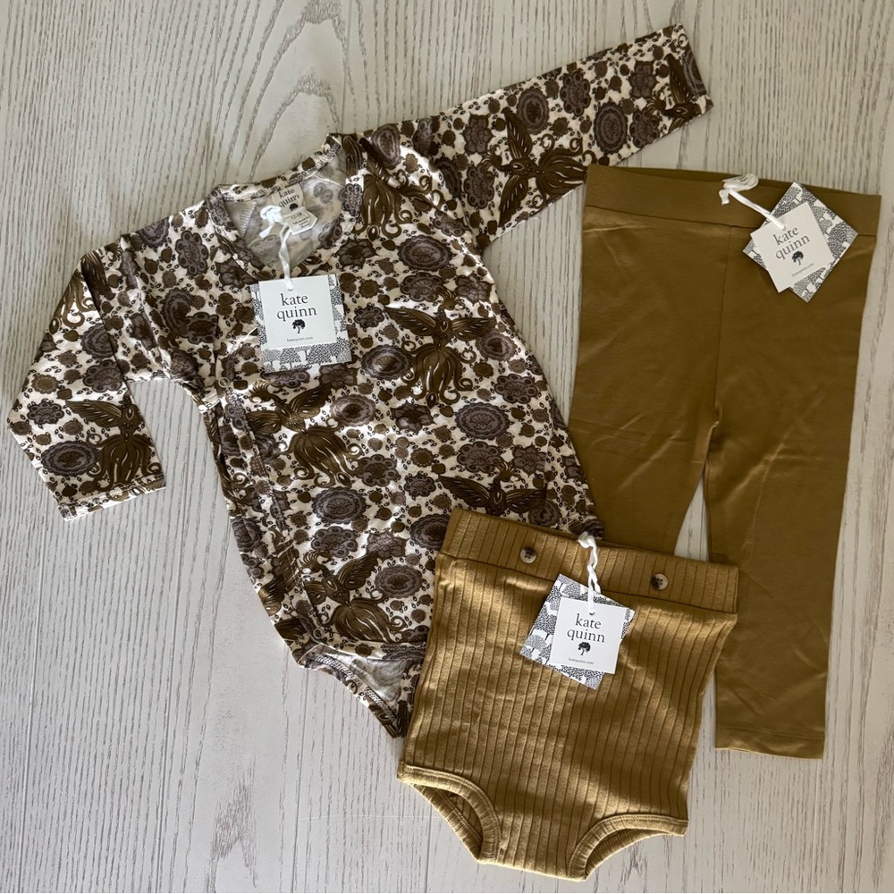 NWT 3PC Kate Quinn Floral Cotton/Bamboo Set